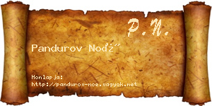 Pandurov Noé névjegykártya